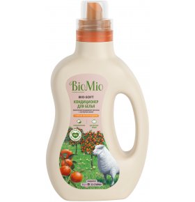 Кондиционер для белья Bio-Soft с эфирным маслом мандарина и экстрактом хлопка Bio Mio 1 л