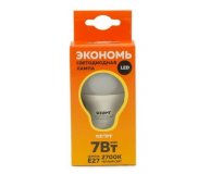 Лампа светодиодная Eco GLS E27 7W Теплый Старт 1 шт