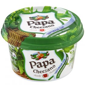 Сыр творожный с Итальянскими травами 60% Papa Cheezano 160 гр