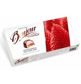 Десерт вкус клубники со сливками Bonjour souffle 232 гр