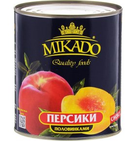 Персики половинки Mikado 410 гр