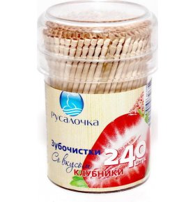 Зубочистки Русалочка со вкусом клубники, 240 шт