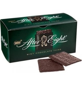 Шоколад After Eight темный с помадной начинкой вкус мяты Nestle 200 гр