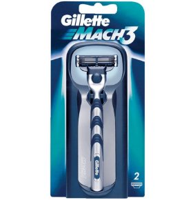 Станок для бритья Mach3 и 2 кассеты Gillette