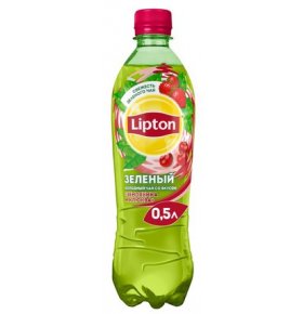 Чай зеленый земляника клюква Lipton 0,5 л
