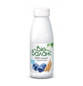 Биойогурт черника-злаки тм Bio Баланс 1,5% 330 гр