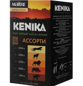 Чай черный байховый ассорти Selection Kenika Maitre 25 шт