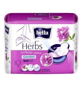 Прокладки женские гигиенические Herbs verbena komfort softiplait С экстрактом вербены Bella 10 шт