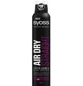 Гладкости спрей-дымка для волос Syoss Air Dry Straight Эффект 200 мл