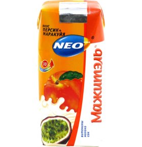 Напиток молочно-соковый персик маракуйя 0,05% Neo мажитель 250 мл