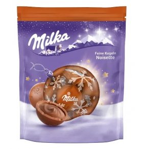 Конфеты Feine Kugeln Noisette с шоколадно-ореховой начинкой Milka 90 гр