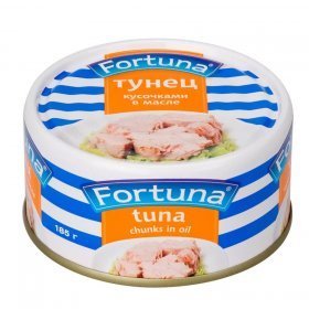 Тунец филе в масле Fortuna 185 гр