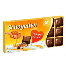 Шоколад Yoghurt and Honey молочный с начинкой из меда и йогурта Schogetten 100 гр