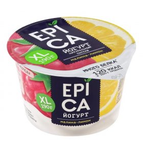 Йогурт XL малина лимон 4,8% Epica 190 гр
