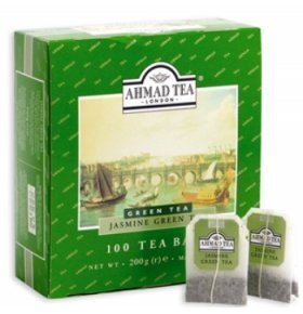 Чай зеленый Ahmad байховый с ярлыками 100х2г