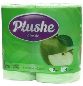 Туалетная бумага Classic 2-слойная Plushe 4 рул