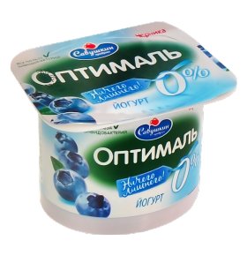 Йогурт Черника 0% Оптималь 120 гр