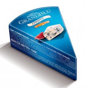 Сыр с голубой плесенью сливочный 56% GrandBlu 100 гр