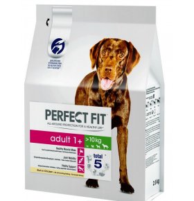 Корм сухой для взрослых собак от 1 года средних и крупных пород с курицей Perfect Fit 2,6 кг