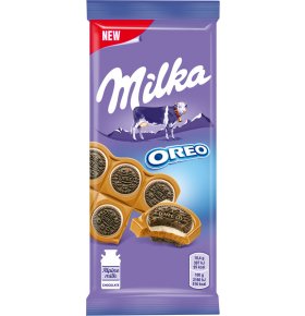 Шоколад молочный с печеньем Орео 25% Milka 92 гр