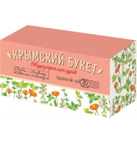 Чай травяной Общеукрепляющий пакет Крымский букет 20 х 1,5 гр