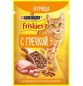 Корм для взрослых кошек Курица с гречкой Friskies 75 гр