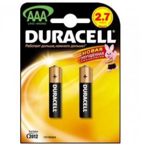 Батарейка Duracell AAA/ MN2400 BLN 2шт/уп