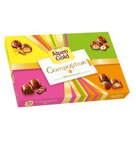 Конфеты ассорти молочный шоколад Composition Alpen Gold 142 гр