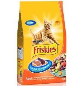Корм для кошек Friskies Adult с печенью и курицей 2кг
