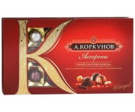 Ассорти конфеты темный и молочный шоколад Коркунов 192 г