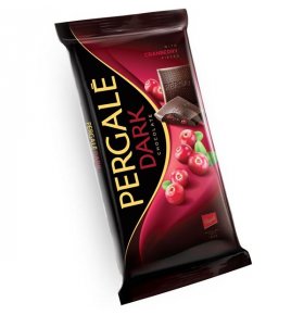 Темный шоколад с начинкой из клюквы Pergale 93 гр
