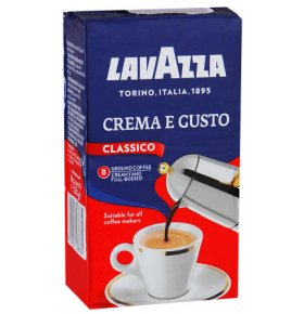Кофе Crema e Gusto натуральный жареный молотый Lavazza 250 гр