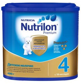 Детское молочко 4 Premium с 18 мес Nutrilon 400 гр