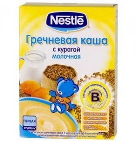 Каша молочная гречневая с курагой Nestle 250 г