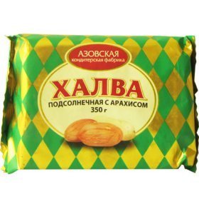 Халва подсолнечная с арахисом Азовская 350 гр