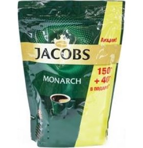 Кофе Jacobs Monarch натуральный растворимый сублимированный, 150 г + 40 г