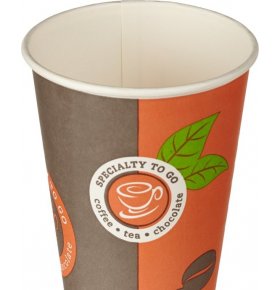 Стакан одноразовый Coffee-to-Go бумажный разноцветный 300 мл 50 штук