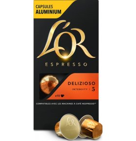 Кофе в алюминиевых капсулах Espresso Delizioso L’OR 10 шт