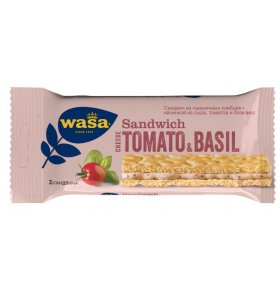 Хлебцы пшеничные Sandwich Cheese Tomato & Basil Wasa 40 гр