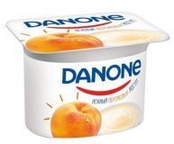 Йогурт персик 2,9% Данон 110 гр