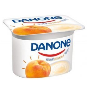 Йогурт персик 2,9% Данон 110 гр