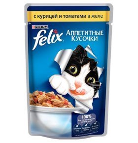Корм для кошек Felix курица в томате 85г