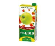 Сок 100% Gold персик-яблоко 0,95л