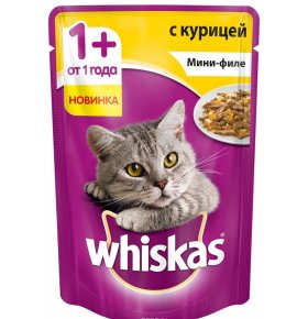 Консервы для кошек мини-филе желе с курицей Whiskas 85 гр