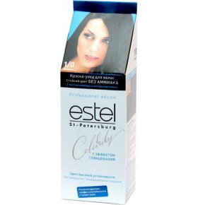 Краска-уход для волос Celebrity тон черный 1/0 Estel 140 мл