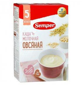 Каша молочная овсяная Semper 200 гр