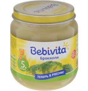 Пюре брокколи с 4,5 мес Bebivita 100 гр