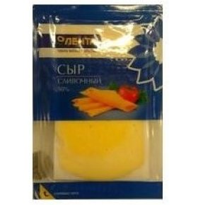 Сыр Сливочный 50% нарезка Лента 400 гр