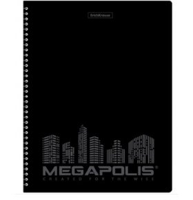 Папка с 20 вкладышами на спирали Megapolis черная Erich Krause