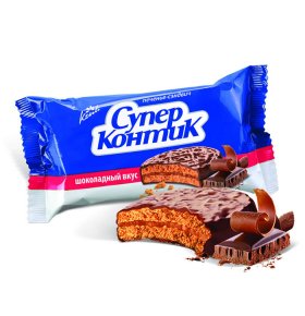 Печенье сэндвич шоколадный вкус Супер Контик Konti 100 гр
